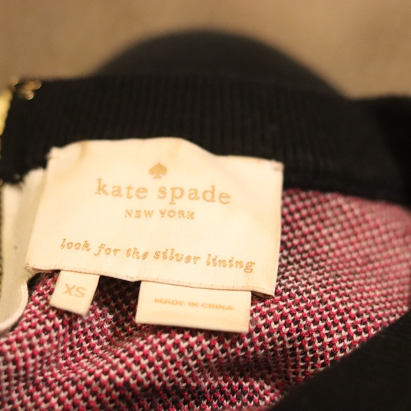 Kate Spade | holiday knit checker 70s dress EUC - Picture 5 of 6